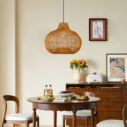 Handmade Rattan Wicker Pendant Shade