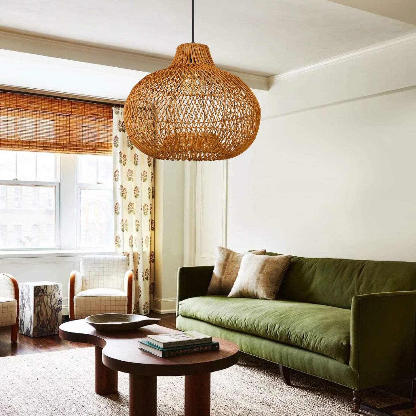 Handmade Rattan Wicker Pendant Shade