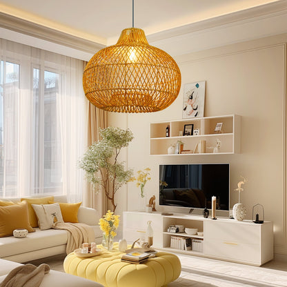 Handmade Rattan Wicker Pendant Shade
