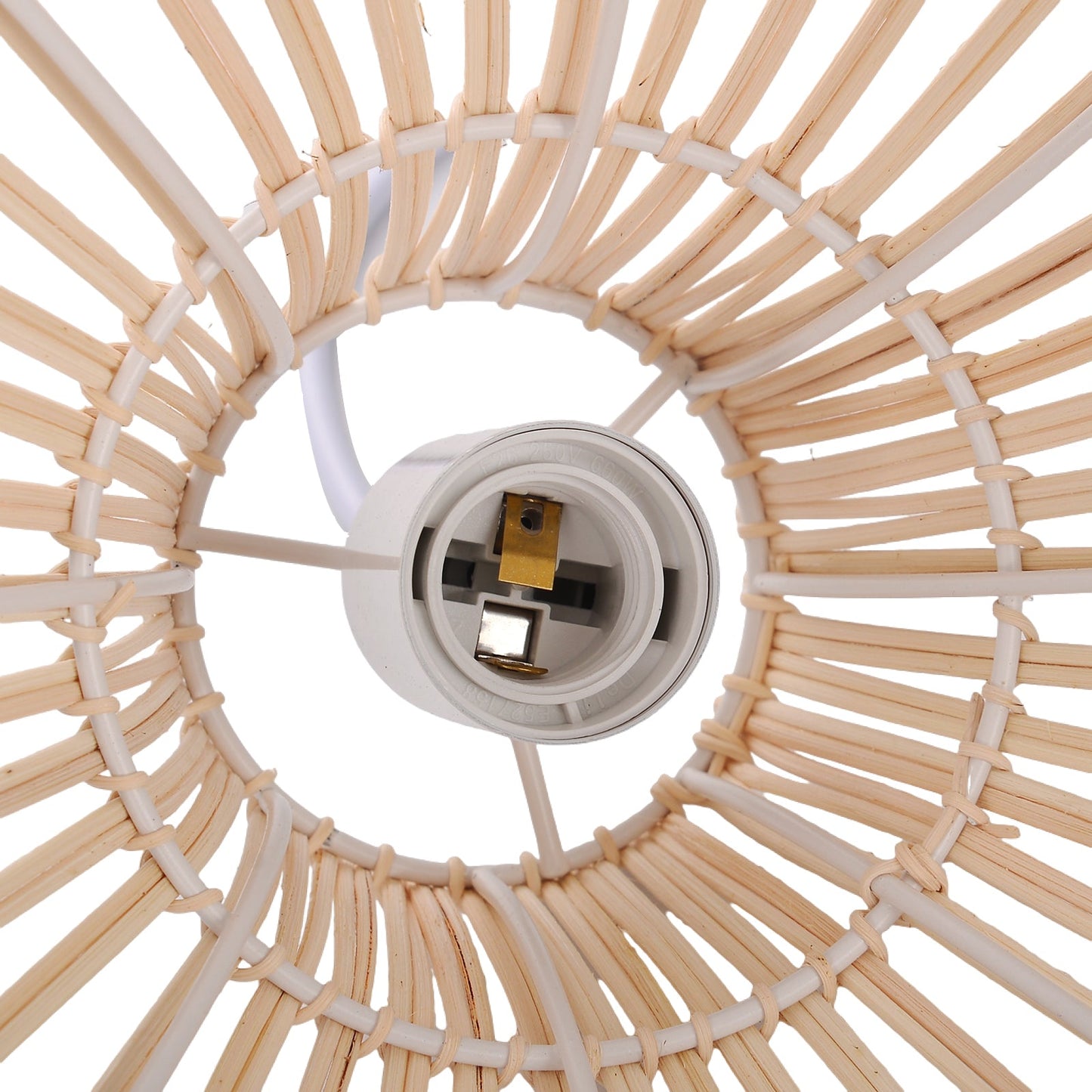 White Rattan 30cm Small Pendant Light