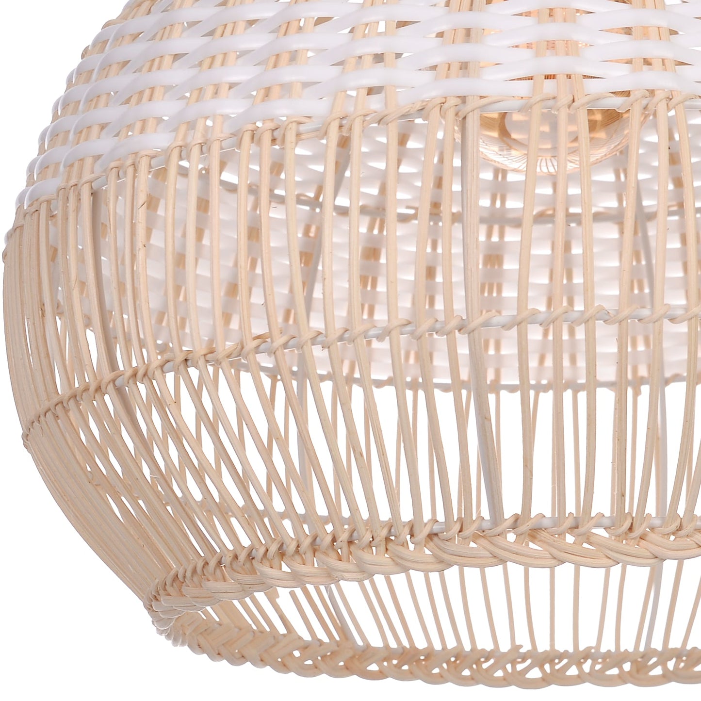 White Rattan 30cm Small Pendant Light