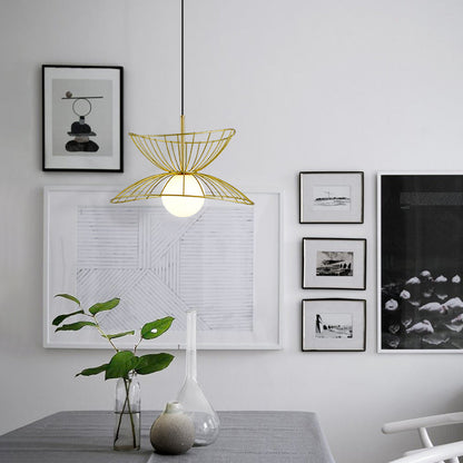 Iron Ring Pendant Light in Gold or Black