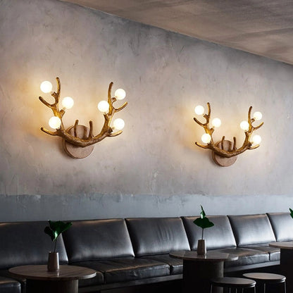 Antler Wall Lamp in White or Brown