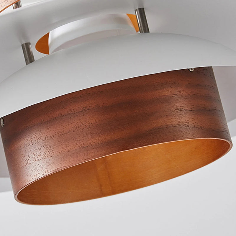 Nordic Wood and Aluminium Pendant Light