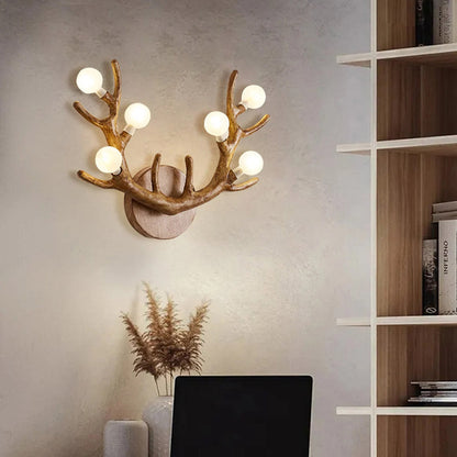 Antler Wall Lamp in White or Brown