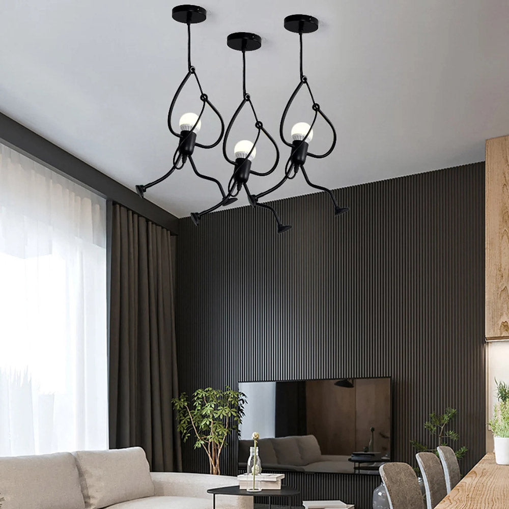 Iron Figure Adjustable Pendant Light