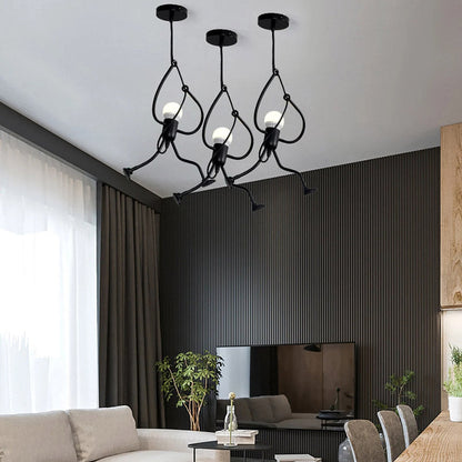 Iron Figure Adjustable Pendant Light