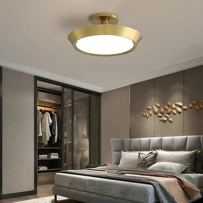 Coloured Metal Ring Flush Mount Light