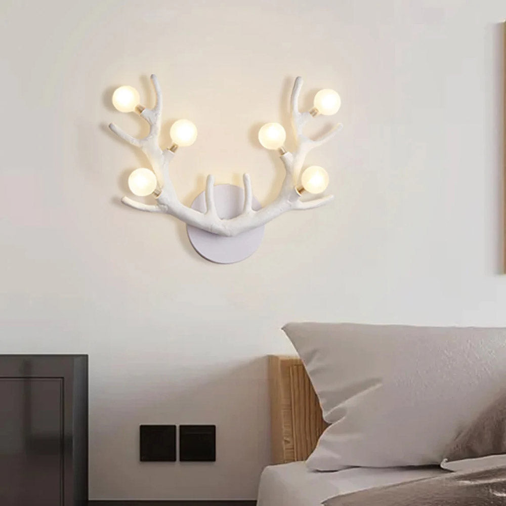 Creative Antler Wall Lamp Nordic Living Room Decorative Light-[Modern pendant lighting for bedroom and living space]-Demolights UK