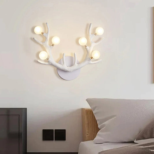 Creative Antler Wall Lamp Nordic Living Room Decorative Light-[Modern pendant lighting for bedroom and living space]-Demolights UK