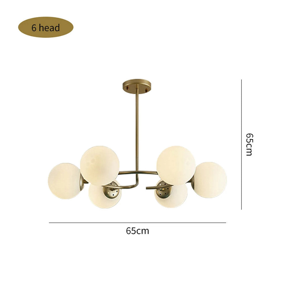Milk Glass Bubble Cluster Chandelier