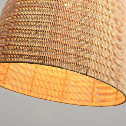 Rattan Woven Dome Basket Pendant