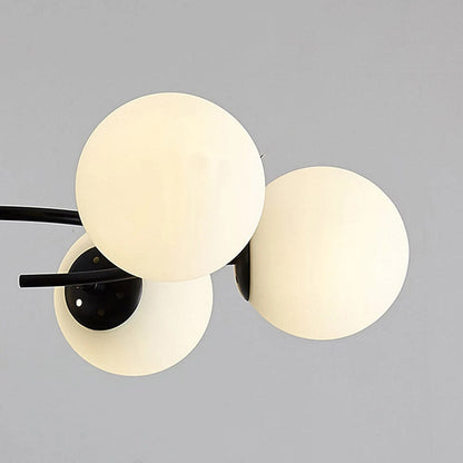 Milk Glass Bubble Cluster Chandelier