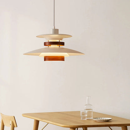 Nordic Wood and Aluminium Pendant Light