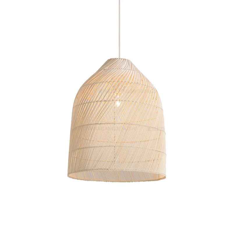 Rattan Bell Shape Pendant Fixture