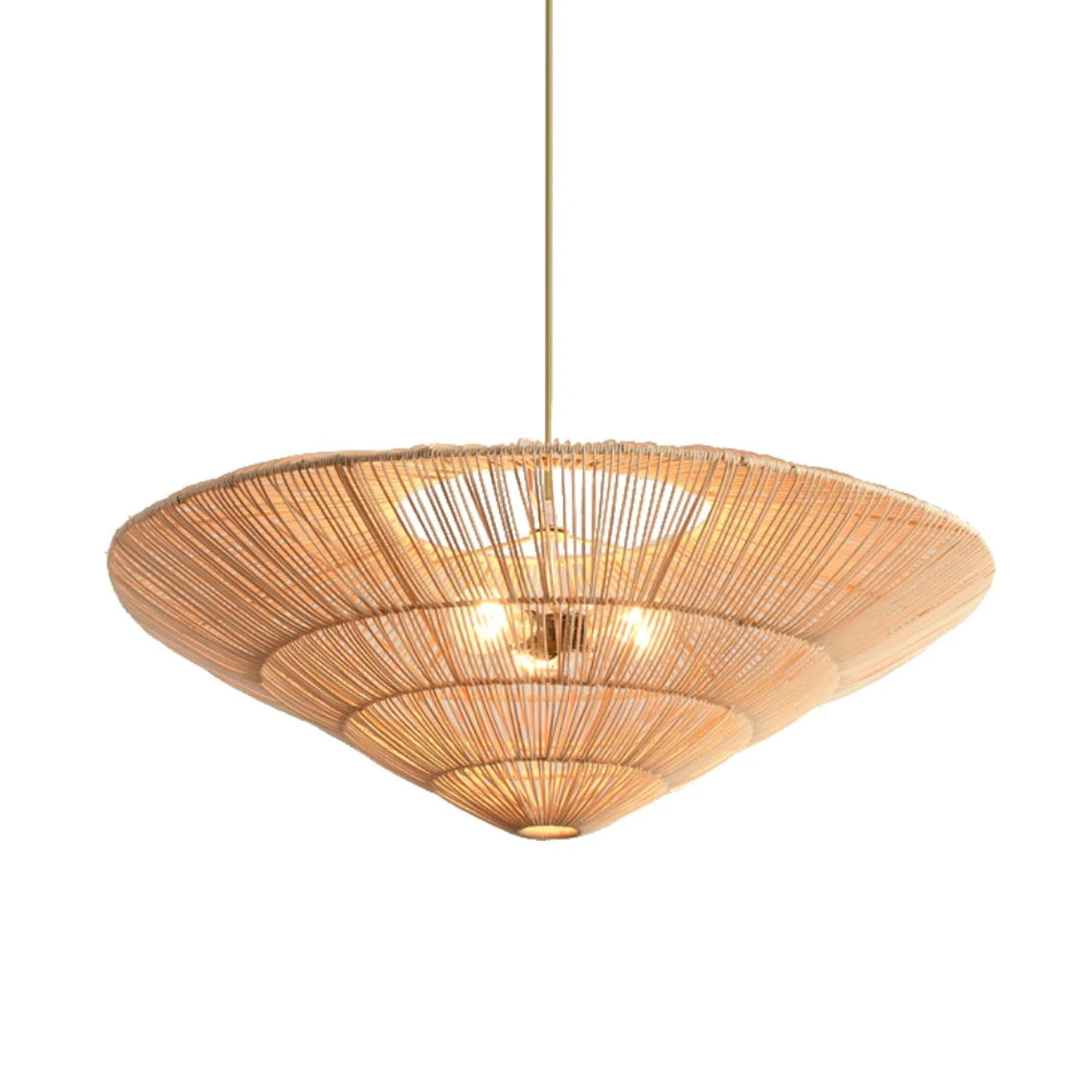 Rattan Vintage Umbrella Pendant