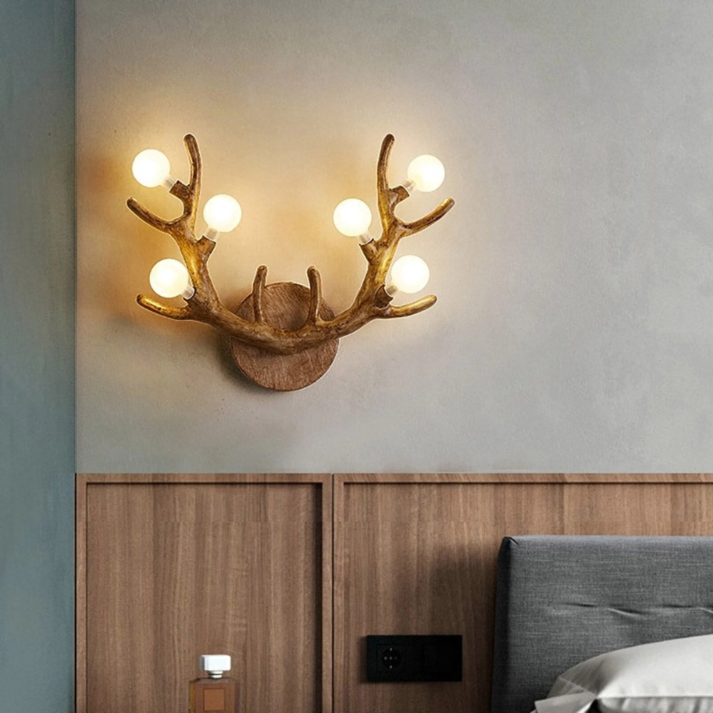 Antler Wall Lamp in White or Brown