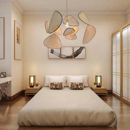 Cane Webbing Screen Chandelier
