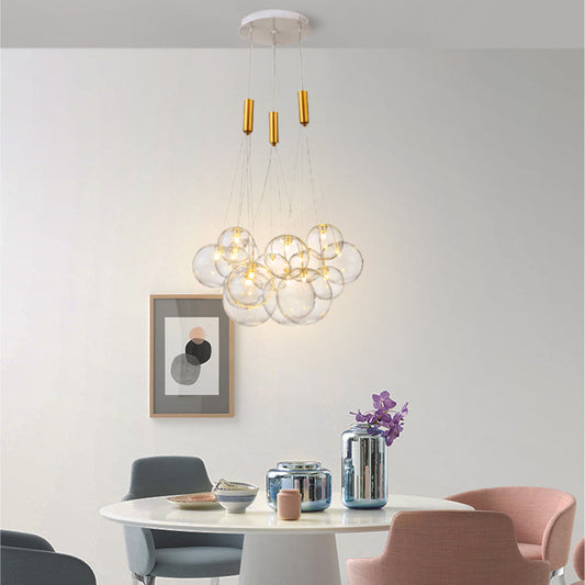 Cascading Glass Globe Chandelier