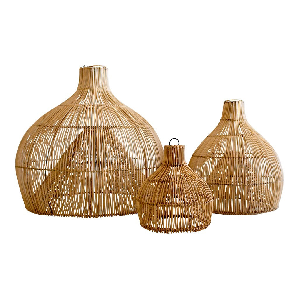 Rattan Gourd Pendant Light