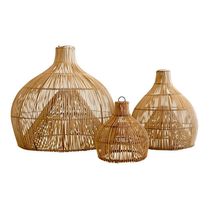 Rattan Gourd Pendant Light