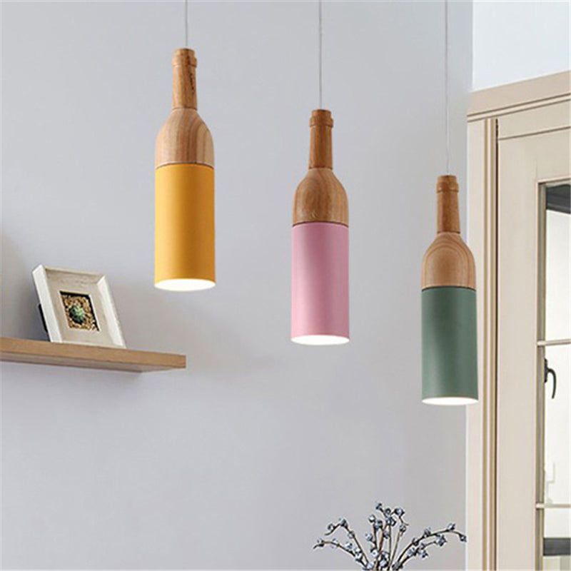 Nordic Wine Bottle Pendant Lights-[Modern pendant lighting for bedroom and living space]-Demolights UK