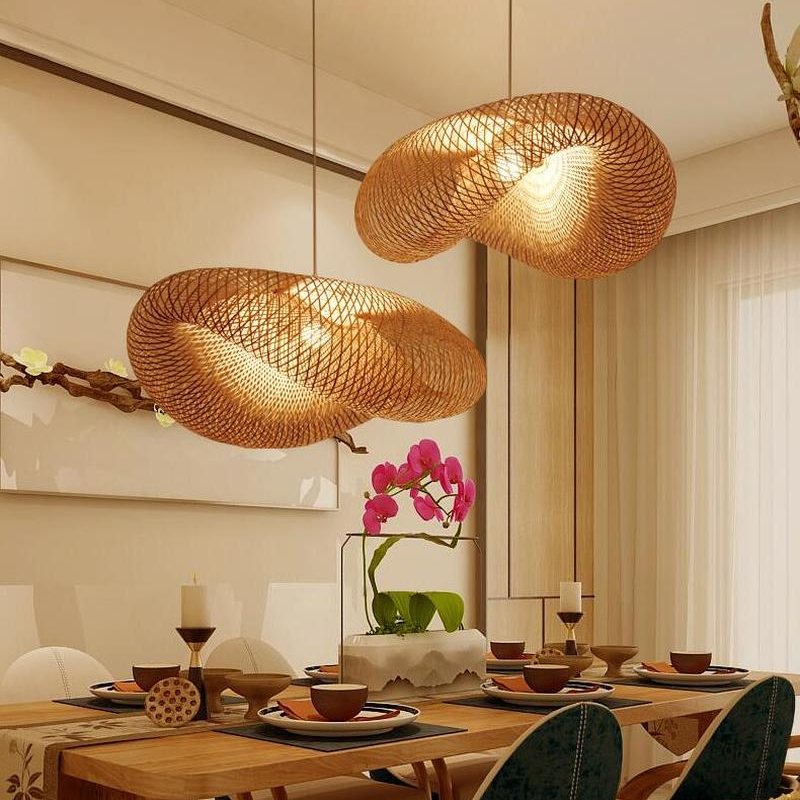 Woven Bamboo Pendant Light, 38-100cm