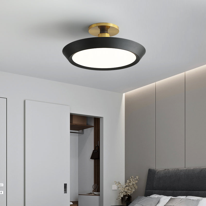 Creative Colored Metal Ring Flush Mount Ceiling Light-[Modern pendant lighting for bedroom and living space]-Demolights UK