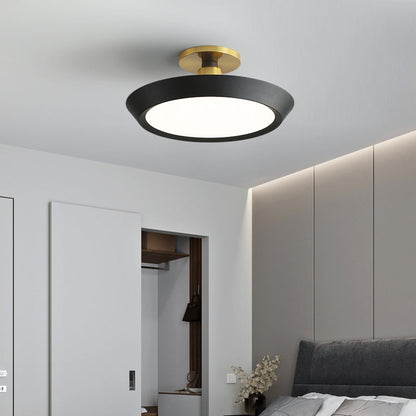 Creative Colored Metal Ring Flush Mount Ceiling Light-[Modern pendant lighting for bedroom and living space]-Demolights UK