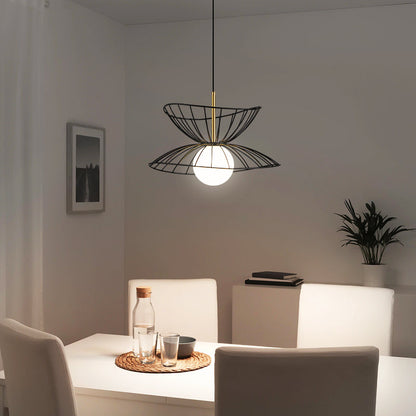 Iron Ring Pendant Light in Gold or Black