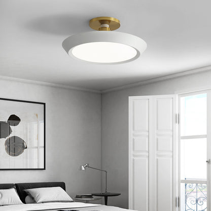 Coloured Metal Ring Flush Mount Light