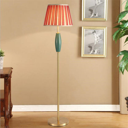 Brass and Ceramic Table and Floor Lamp