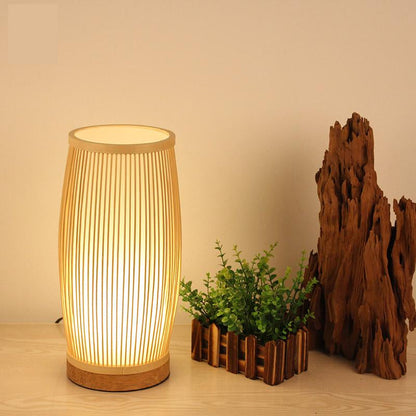 Slim Bamboo Bedside Desk Lamp