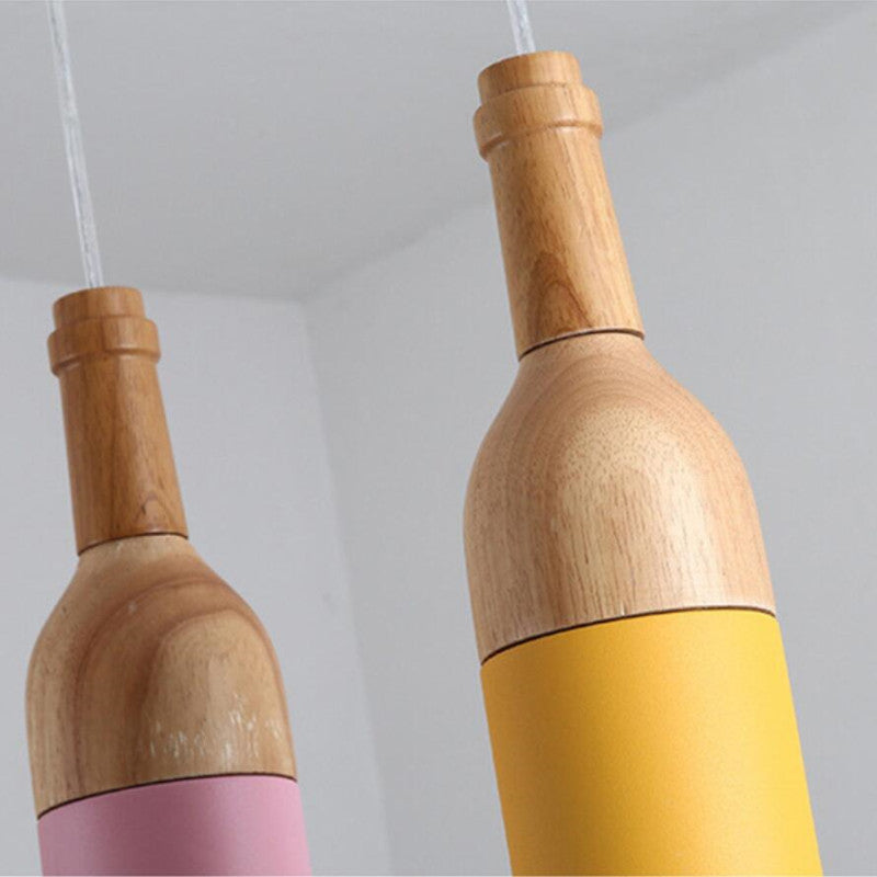 Wine Bottle Cluster Pendant Light