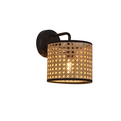 Rattan Wicker Wall Sconce
