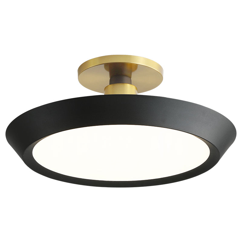 Coloured Metal Ring Flush Mount Light