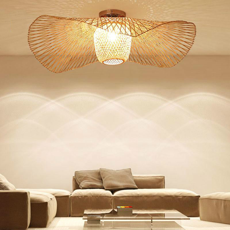 Bamboo Wicker Shade, Pendant or Ceiling