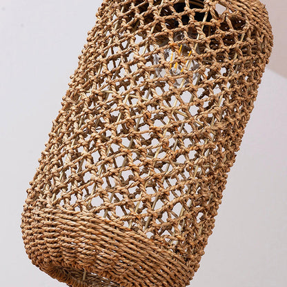 Pastoral Rattan Pendant Light 8 Shapes