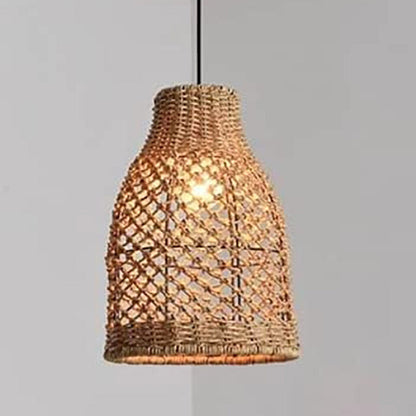 Pastoral Rattan Pendant Light 8 Shapes