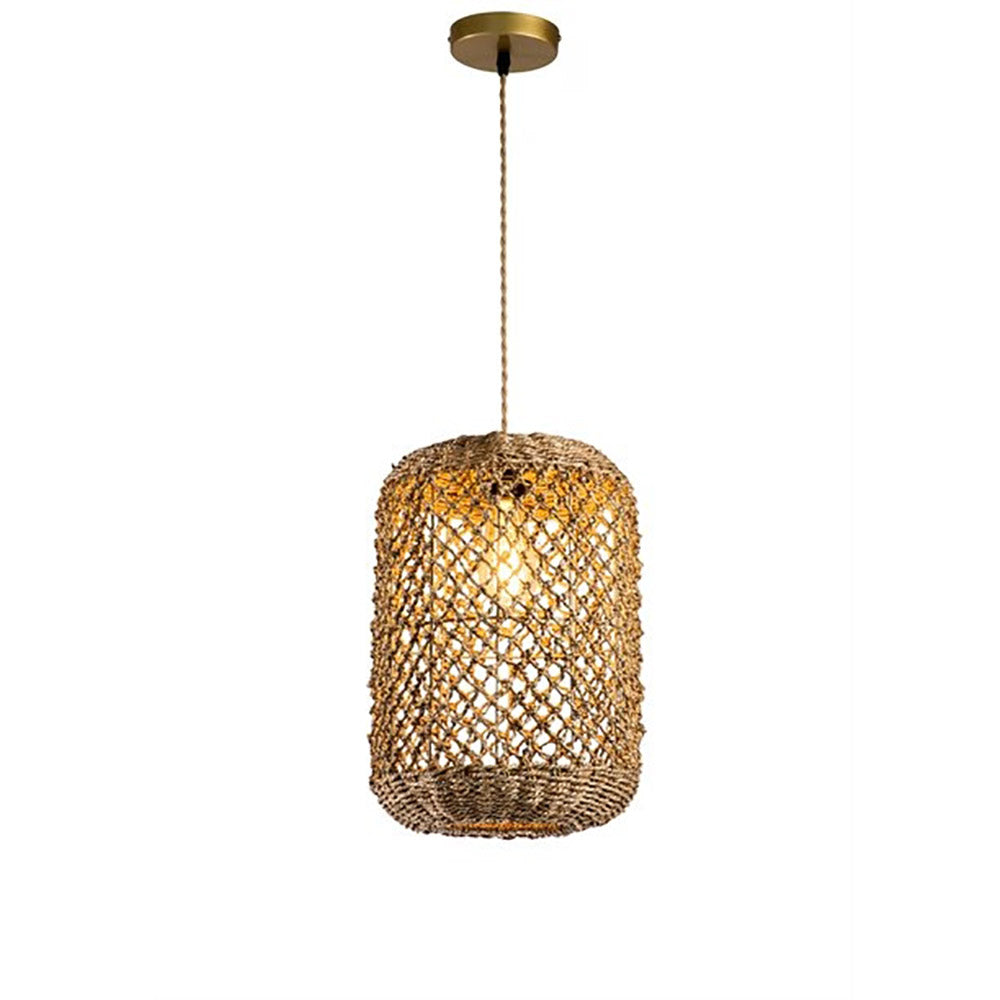 Pastoral Rattan Pendant Light 8 Shapes