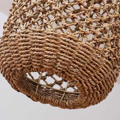 Pastoral Rattan Pendant Light 8 Shapes