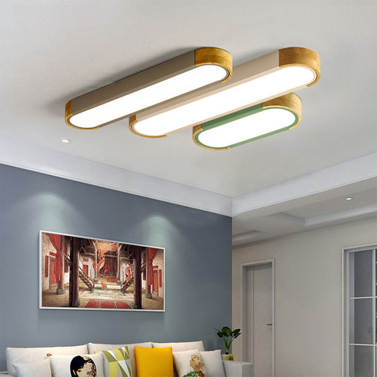 Minimalist Elliptical Geometry Living Room Ceiling Lights Fixture-[Modern pendant lighting for bedroom and living space]-Demolights UK