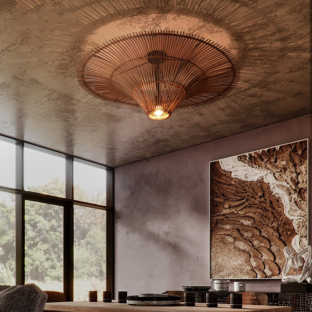Large 80cm Rattan Pendant Light