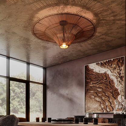 Large 80cm Rattan Pendant Light