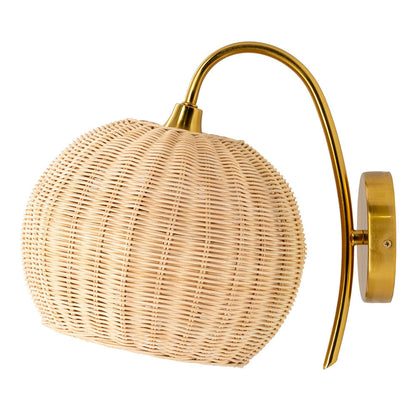 Rattan Lantern Wall Sconce