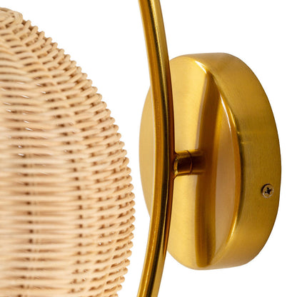 Rattan Lantern Wall Sconce
