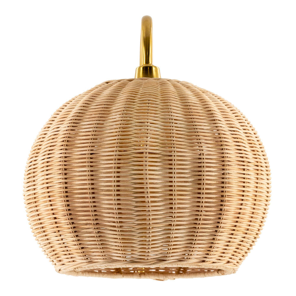 Rattan Lantern Wall Sconce
