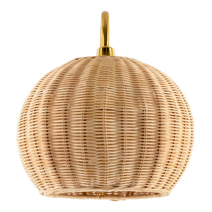 Rattan Lantern Wall Sconce