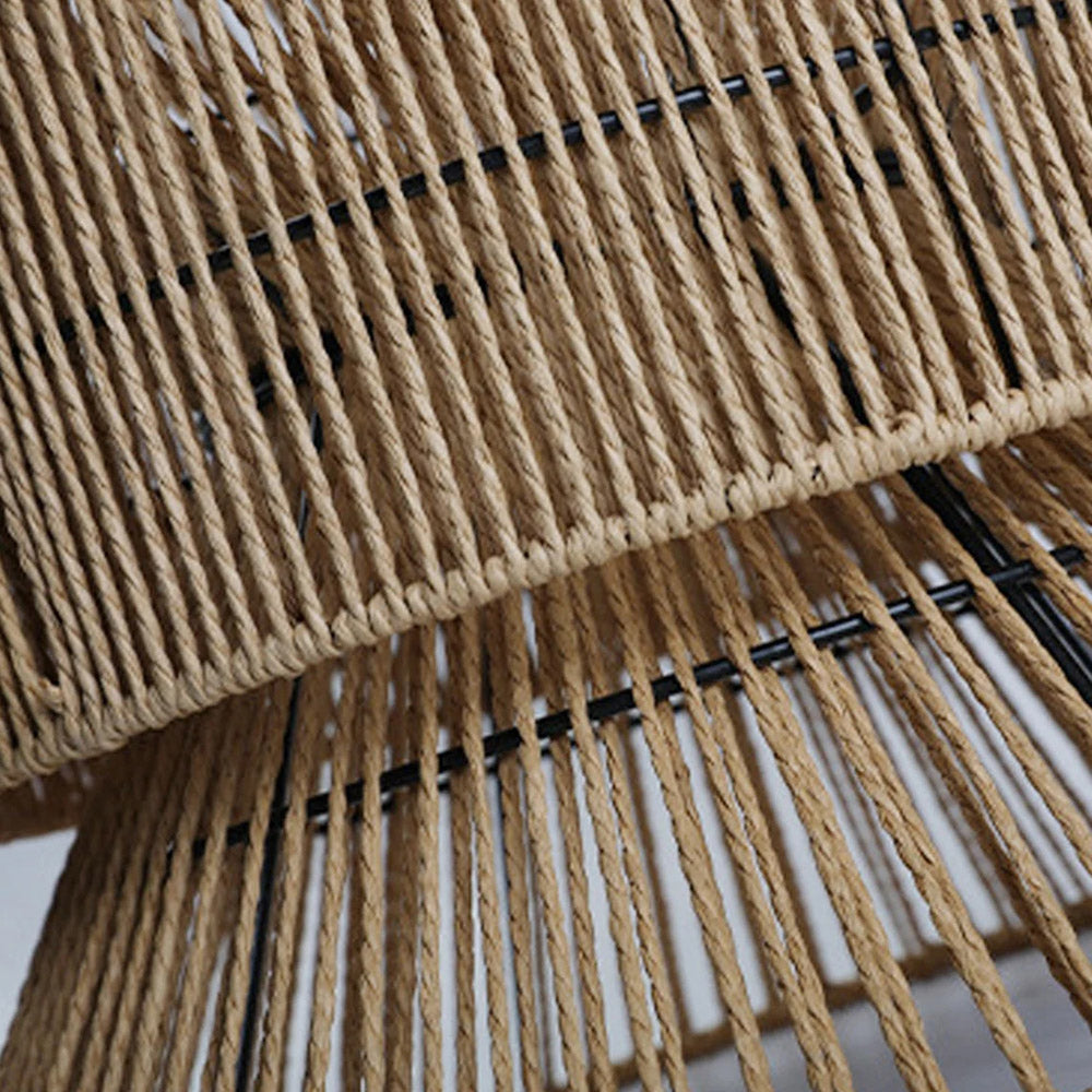 Rustic Hemp Rope Pendant Light