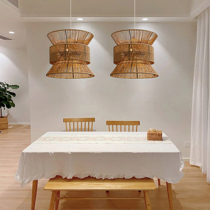 Rustic Hemp Rope Pendant Light